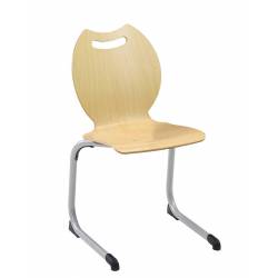 Chaise coque bois AST aluminium Ø 30 BANDANA