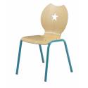 Chaise coques bois maternelle étoile NEMO
