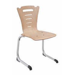Chaise coque bois AST aluminium Ø 30 CORALY